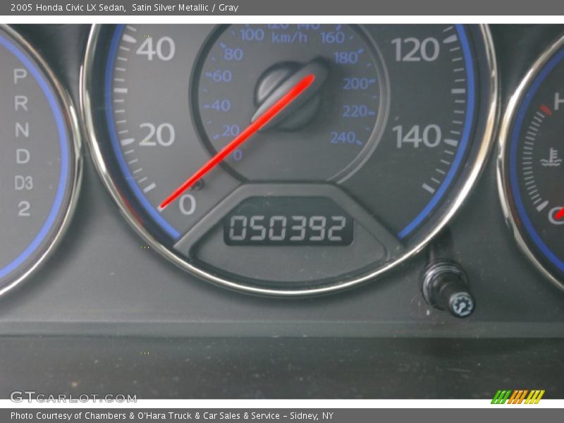 Satin Silver Metallic / Gray 2005 Honda Civic LX Sedan