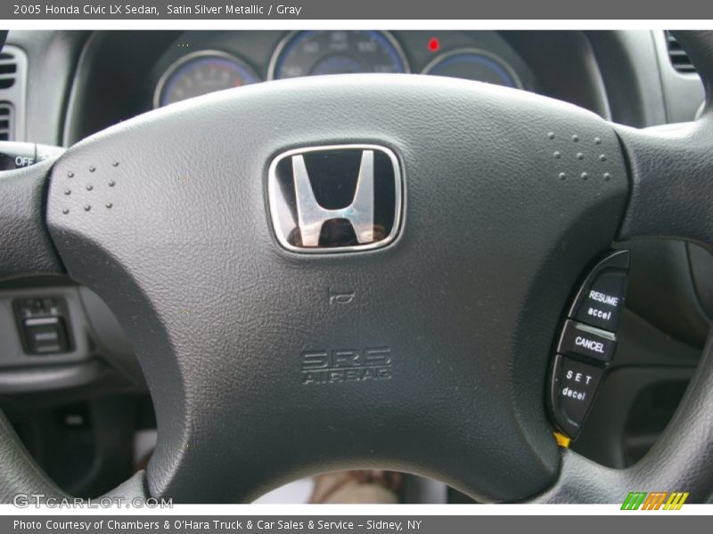 Satin Silver Metallic / Gray 2005 Honda Civic LX Sedan