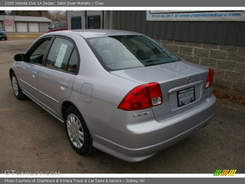 Satin Silver Metallic / Gray 2005 Honda Civic LX Sedan