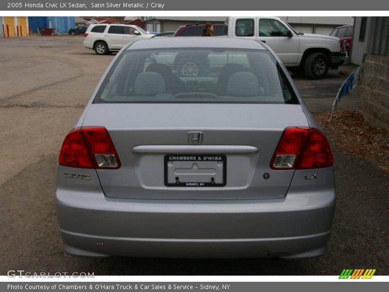 Satin Silver Metallic / Gray 2005 Honda Civic LX Sedan