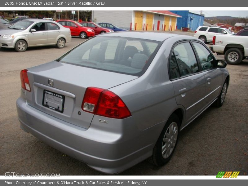 Satin Silver Metallic / Gray 2005 Honda Civic LX Sedan
