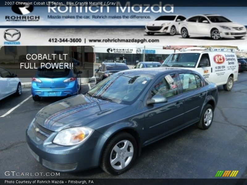 Blue Granite Metallic / Gray 2007 Chevrolet Cobalt LT Sedan