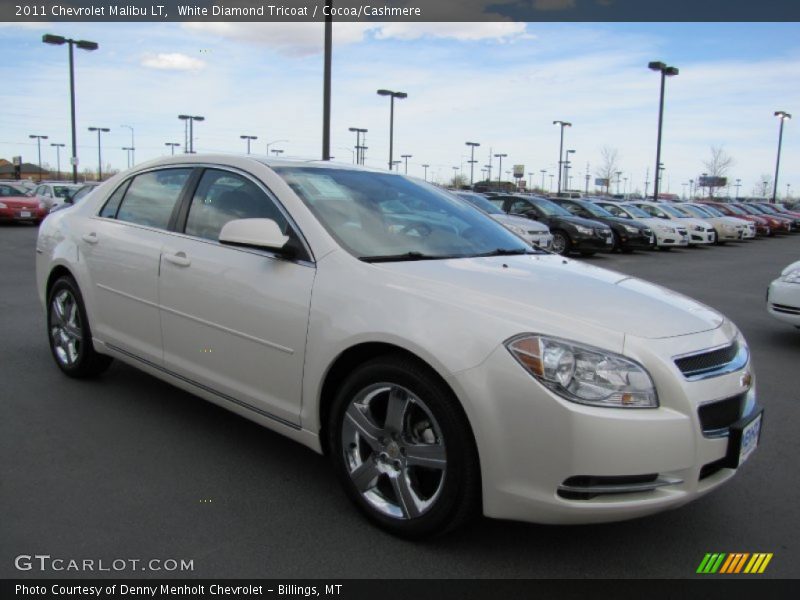 White Diamond Tricoat / Cocoa/Cashmere 2011 Chevrolet Malibu LT