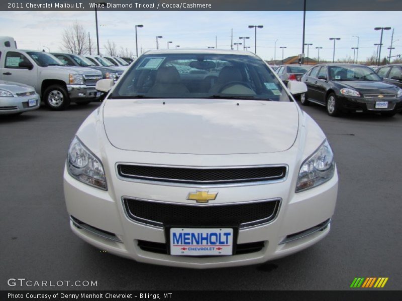 White Diamond Tricoat / Cocoa/Cashmere 2011 Chevrolet Malibu LT