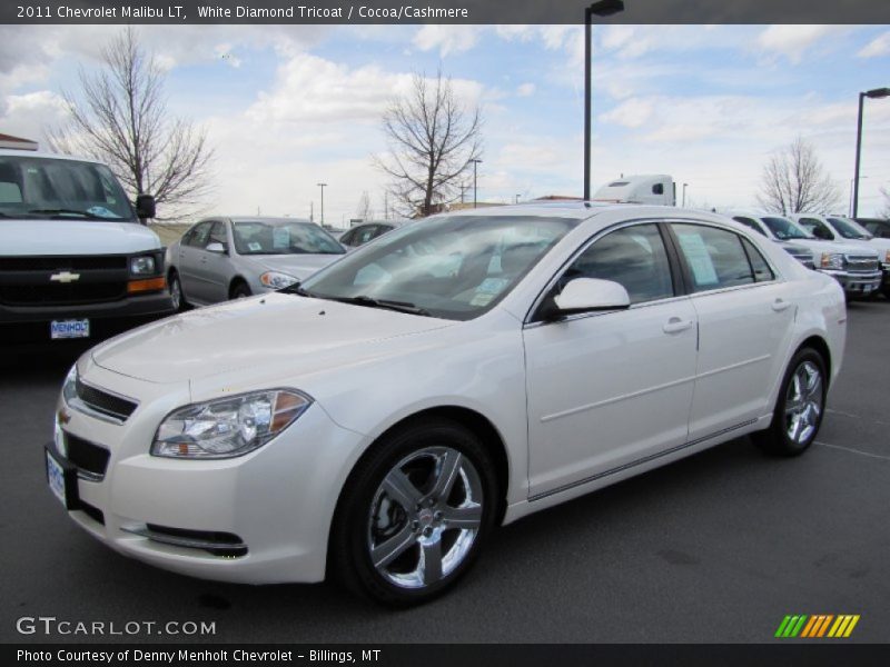 White Diamond Tricoat / Cocoa/Cashmere 2011 Chevrolet Malibu LT