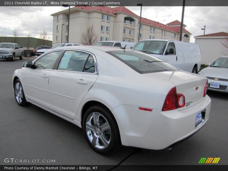 White Diamond Tricoat / Cocoa/Cashmere 2011 Chevrolet Malibu LT