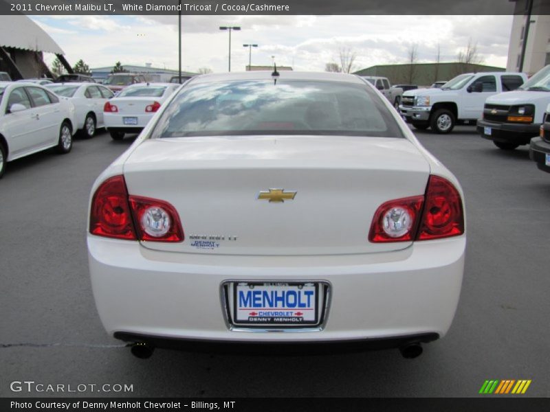 White Diamond Tricoat / Cocoa/Cashmere 2011 Chevrolet Malibu LT