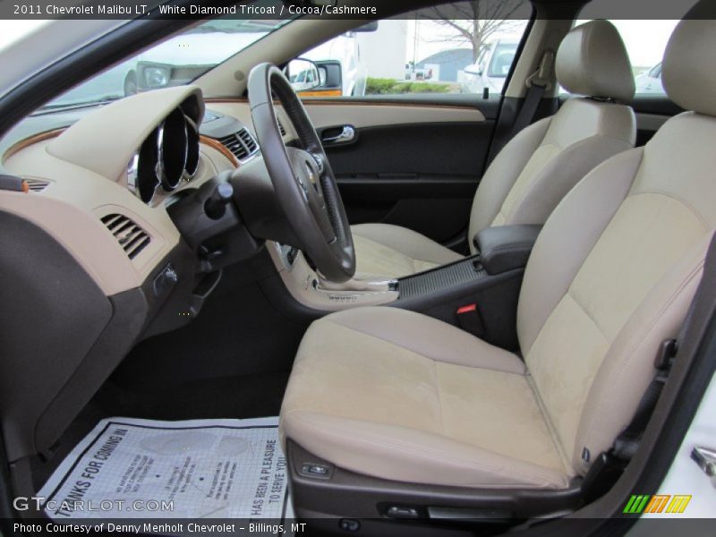 White Diamond Tricoat / Cocoa/Cashmere 2011 Chevrolet Malibu LT