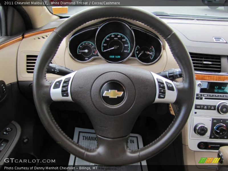 White Diamond Tricoat / Cocoa/Cashmere 2011 Chevrolet Malibu LT
