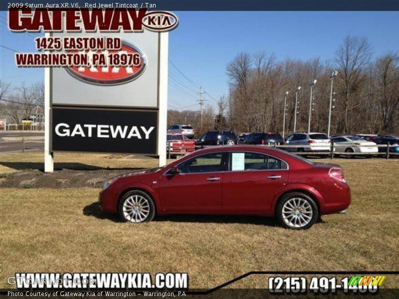 Red Jewel Tintcoat / Tan 2009 Saturn Aura XR V6