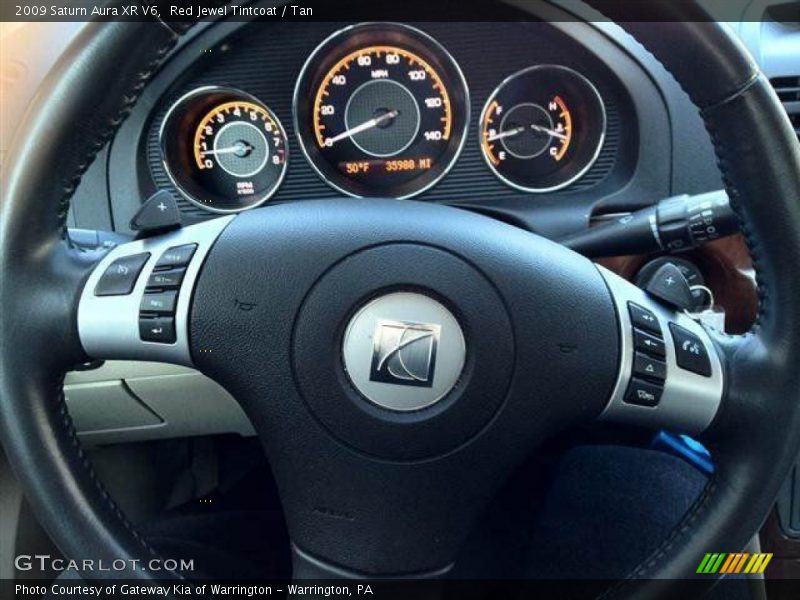Red Jewel Tintcoat / Tan 2009 Saturn Aura XR V6