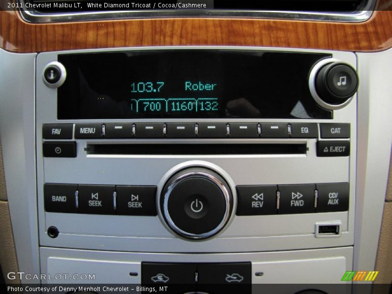 White Diamond Tricoat / Cocoa/Cashmere 2011 Chevrolet Malibu LT