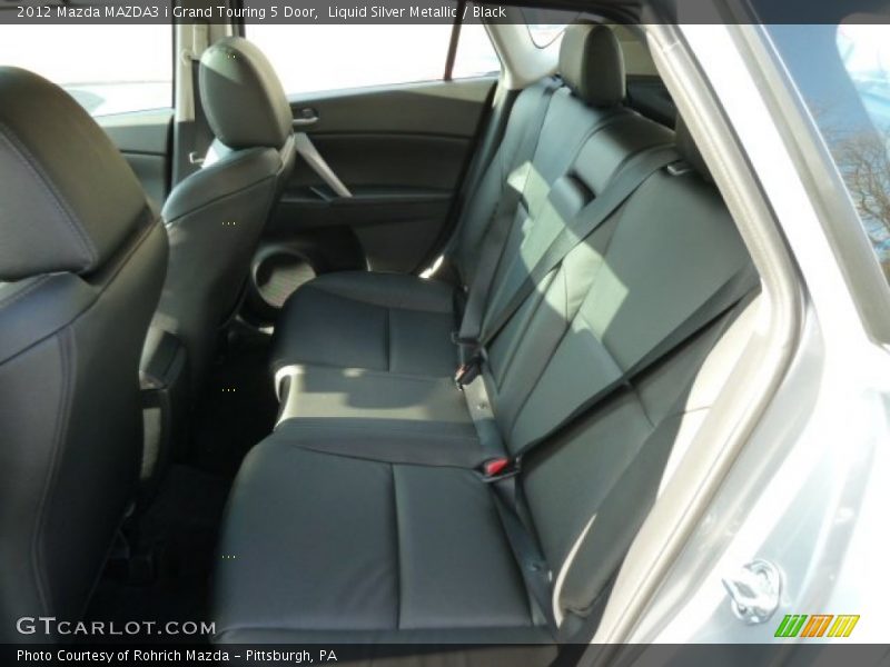 Liquid Silver Metallic / Black 2012 Mazda MAZDA3 i Grand Touring 5 Door