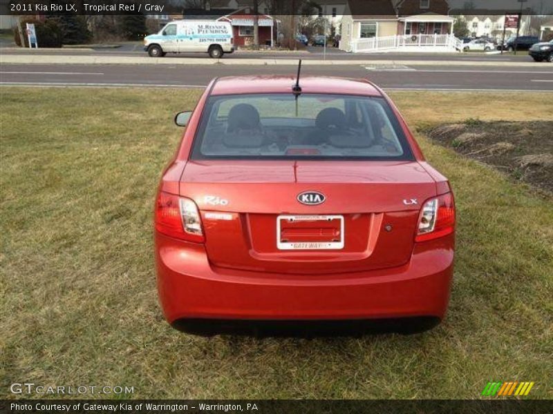 Tropical Red / Gray 2011 Kia Rio LX