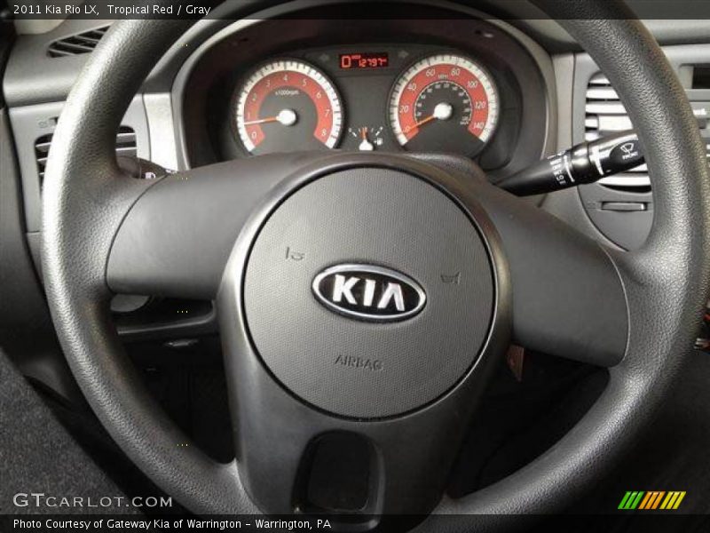 Tropical Red / Gray 2011 Kia Rio LX