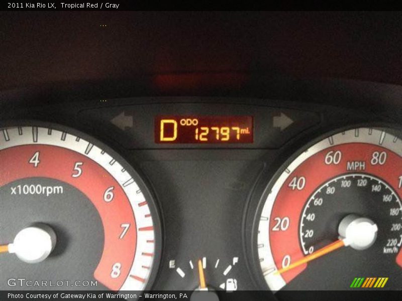Tropical Red / Gray 2011 Kia Rio LX