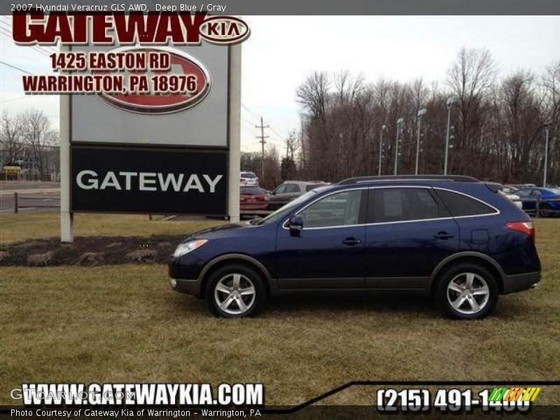 Deep Blue / Gray 2007 Hyundai Veracruz GLS AWD