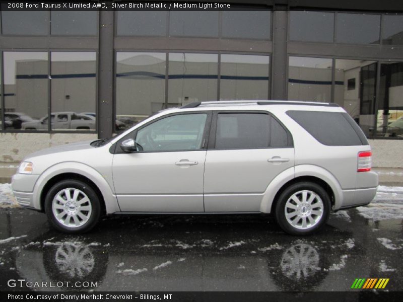 Silver Birch Metallic / Medium Light Stone 2008 Ford Taurus X Limited AWD