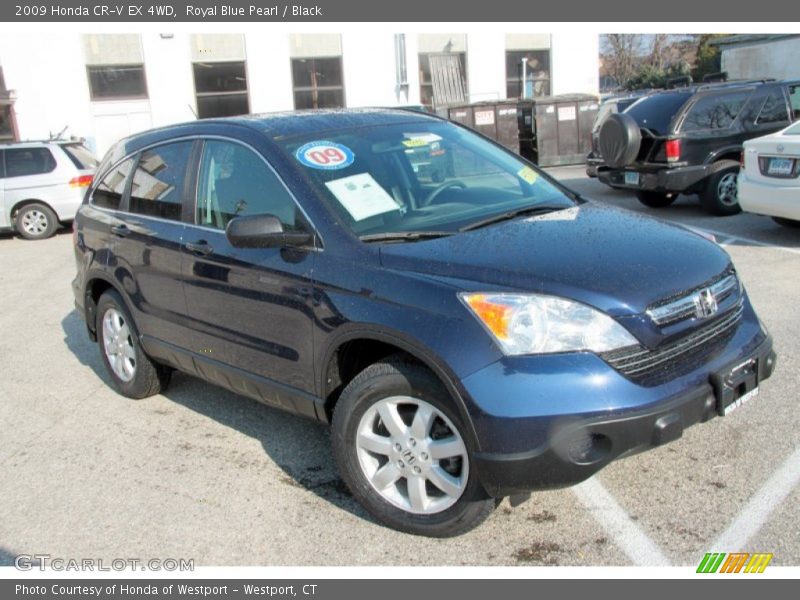 Royal Blue Pearl / Black 2009 Honda CR-V EX 4WD