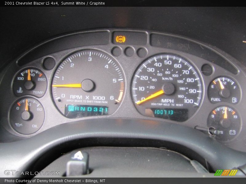 Summit White / Graphite 2001 Chevrolet Blazer LS 4x4