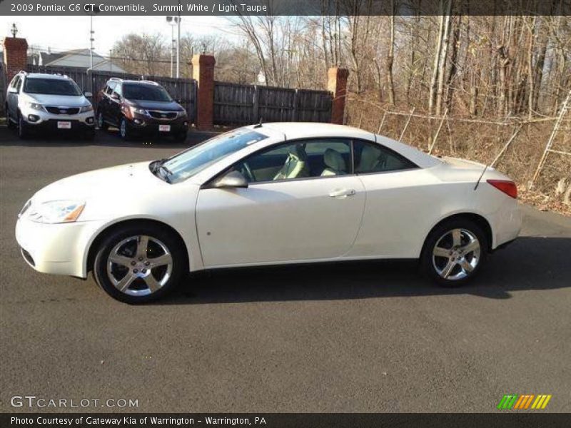 Summit White / Light Taupe 2009 Pontiac G6 GT Convertible