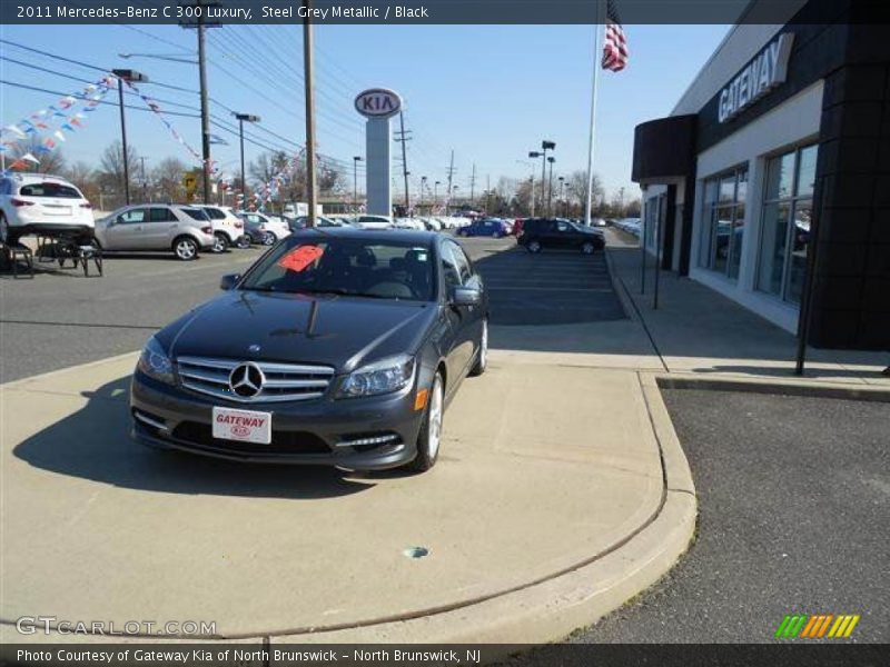 Steel Grey Metallic / Black 2011 Mercedes-Benz C 300 Luxury