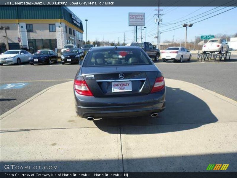 Steel Grey Metallic / Black 2011 Mercedes-Benz C 300 Luxury