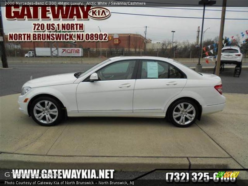 Arctic White / Savanna/Cashmere 2008 Mercedes-Benz C 300 4Matic Luxury