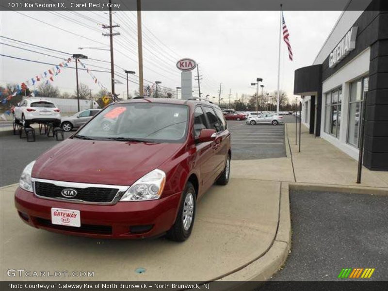 Claret Red / Gray 2011 Kia Sedona LX