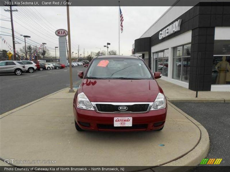 Claret Red / Gray 2011 Kia Sedona LX