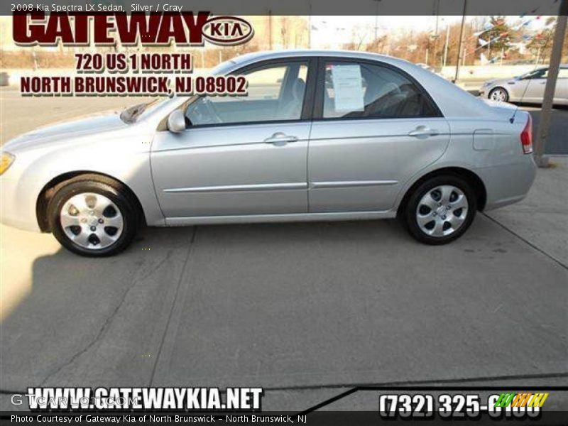 Silver / Gray 2008 Kia Spectra LX Sedan