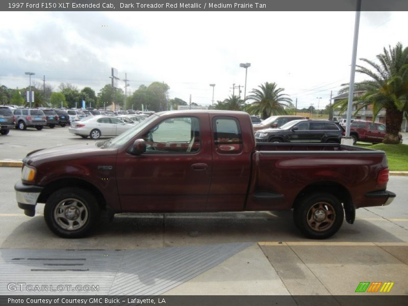 Dark Toreador Red Metallic / Medium Prairie Tan 1997 Ford F150 XLT Extended Cab