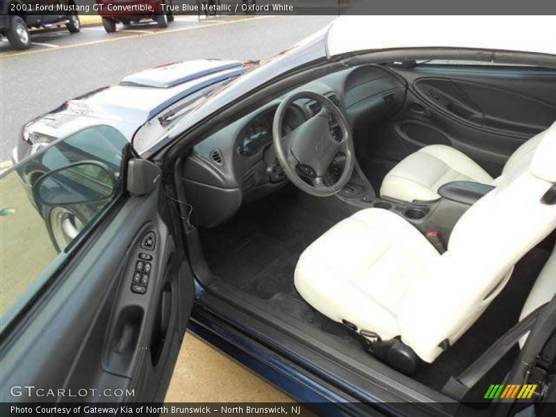 True Blue Metallic / Oxford White 2001 Ford Mustang GT Convertible