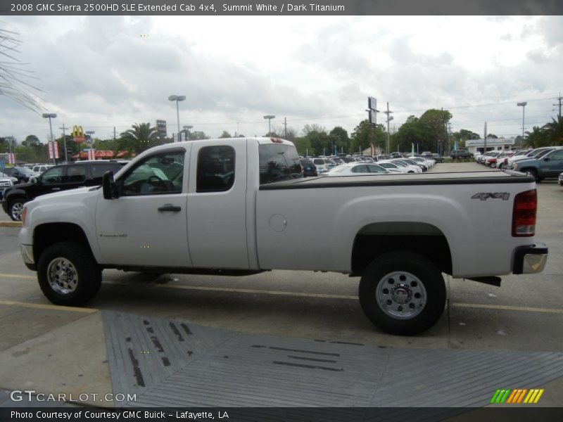Summit White / Dark Titanium 2008 GMC Sierra 2500HD SLE Extended Cab 4x4