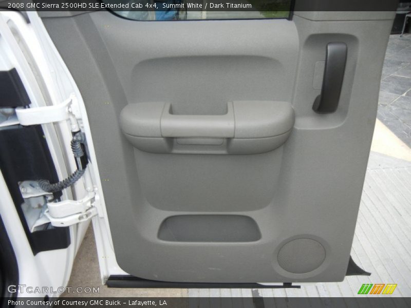 Summit White / Dark Titanium 2008 GMC Sierra 2500HD SLE Extended Cab 4x4