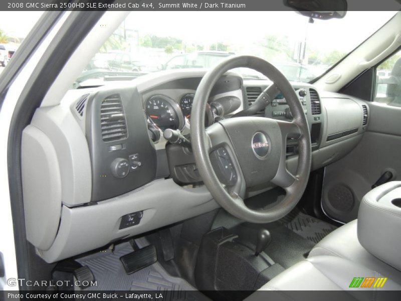 Summit White / Dark Titanium 2008 GMC Sierra 2500HD SLE Extended Cab 4x4