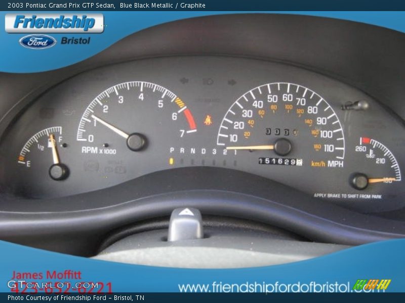 Blue Black Metallic / Graphite 2003 Pontiac Grand Prix GTP Sedan