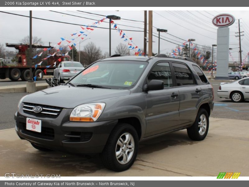 Steel Silver / Black 2006 Kia Sportage LX V6 4x4