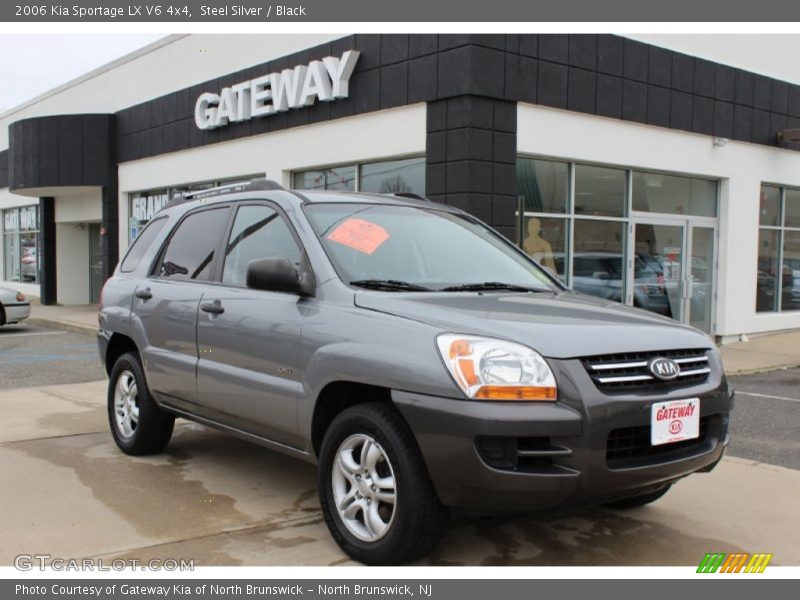 Steel Silver / Black 2006 Kia Sportage LX V6 4x4