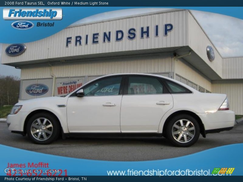 Oxford White / Medium Light Stone 2008 Ford Taurus SEL