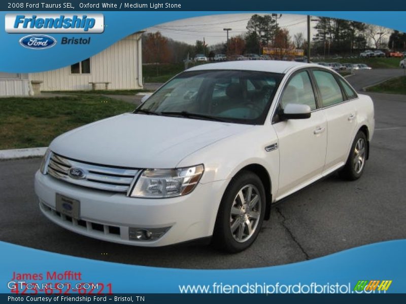 Oxford White / Medium Light Stone 2008 Ford Taurus SEL