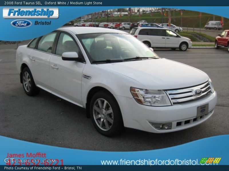 Oxford White / Medium Light Stone 2008 Ford Taurus SEL