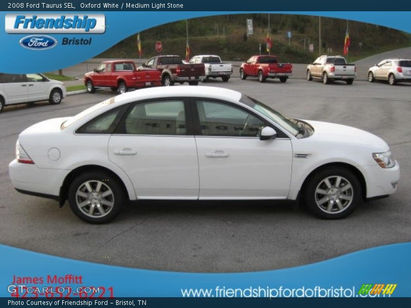 Oxford White / Medium Light Stone 2008 Ford Taurus SEL