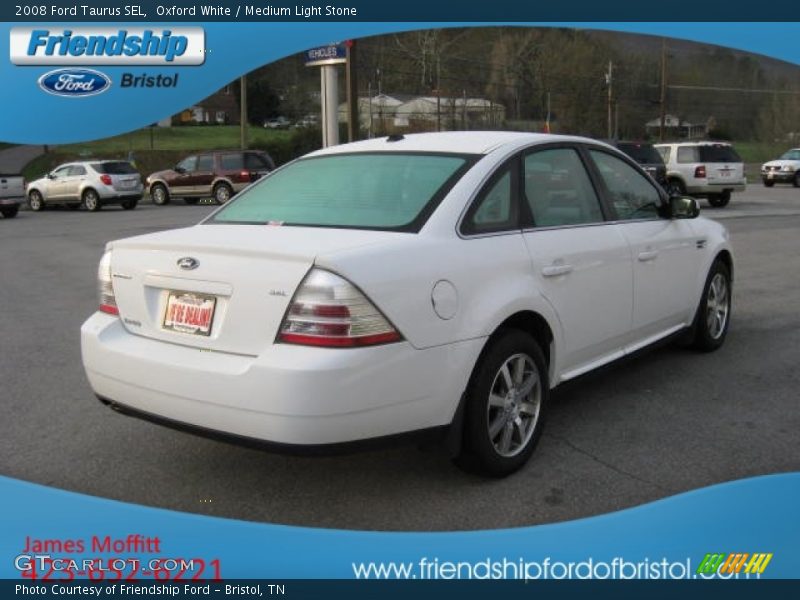 Oxford White / Medium Light Stone 2008 Ford Taurus SEL