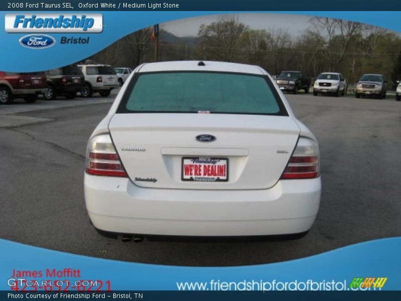Oxford White / Medium Light Stone 2008 Ford Taurus SEL