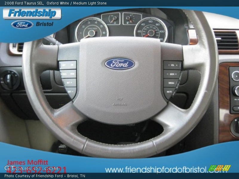 Oxford White / Medium Light Stone 2008 Ford Taurus SEL