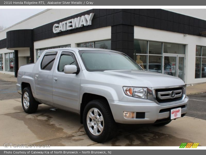 Alabaster Silver Metallic / Gray 2010 Honda Ridgeline RTS