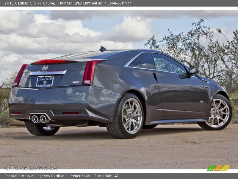 Thunder Gray ChromaFlair / Ebony/Saffron 2011 Cadillac CTS -V Coupe