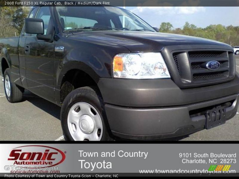 Black / Medium/Dark Flint 2008 Ford F150 XL Regular Cab