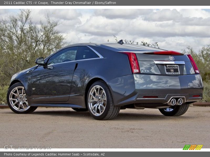 Thunder Gray ChromaFlair / Ebony/Saffron 2011 Cadillac CTS -V Coupe